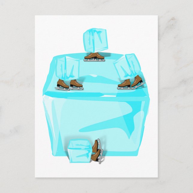 Postal Patinaje sobre hielo (Anverso)