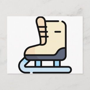 Postal patinaje sobre hielo