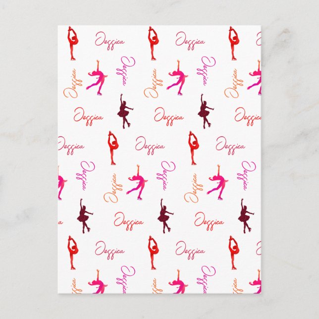 Postal Patinaje sobre hielo de la figura del chica por to (Anverso)