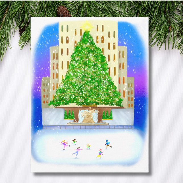 Postal Patinaje Sobre Hielo En El Rockefeller Center (Subido por el creador)