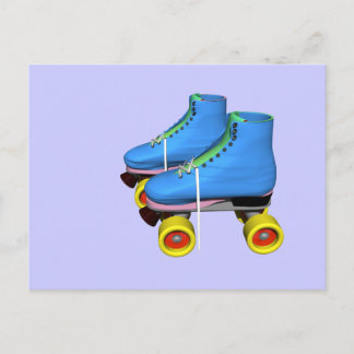 Postal patines azul