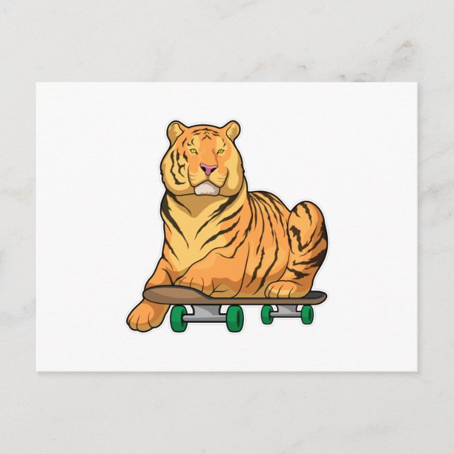 Postal Patineta Tiger Skater (Anverso)