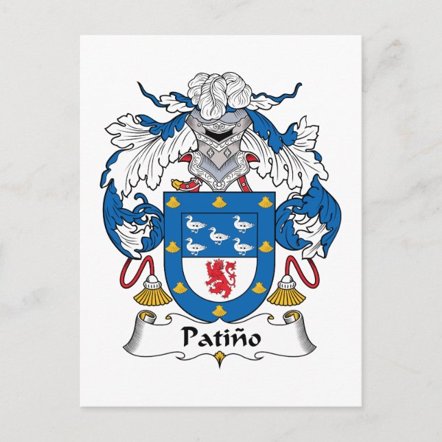 Postal Patino Family Crest (Anverso)