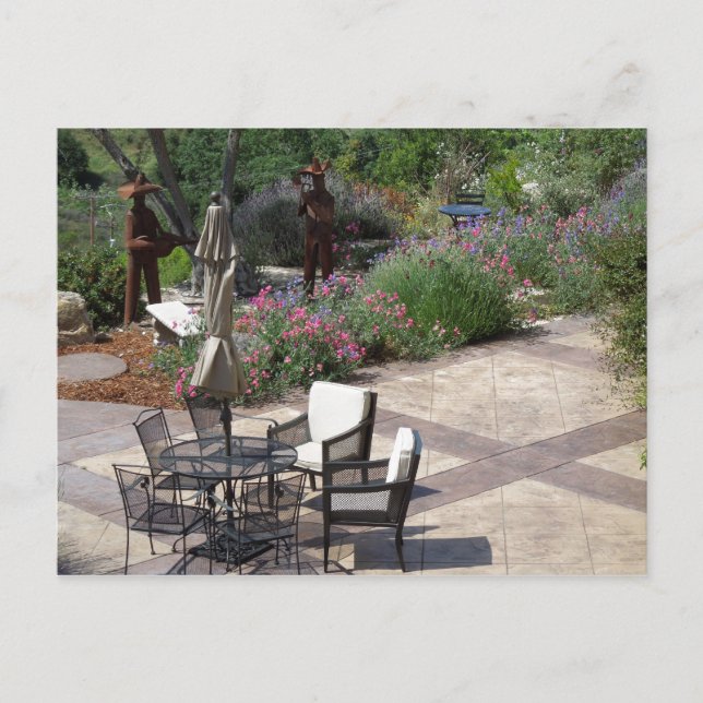 Postal Patio de la sala de degustaciones de Croad, Paso (Anverso)