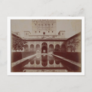 Postal Patio de los Arrayanes, Alhambra, c.1875-80 (sepia