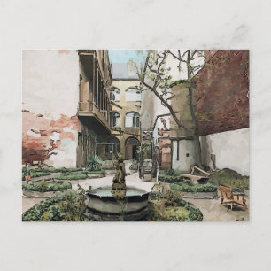 Postal Patio del barrio francés