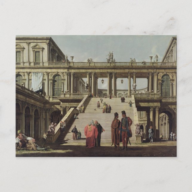 Postal Patio del castillo, 1762 (Anverso)