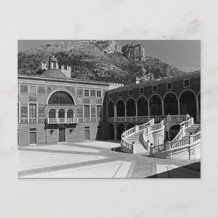 Postal Patio del palacio del Principado de Mónaco vintage