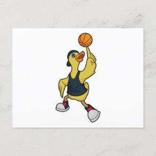 Postal Pato como jugador de baloncesto con baloncesto