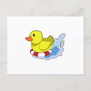 Postal Pato con flotador en el agua.PNG