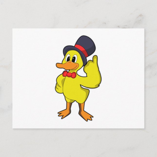 Postal Pato con Gorra (Anverso)
