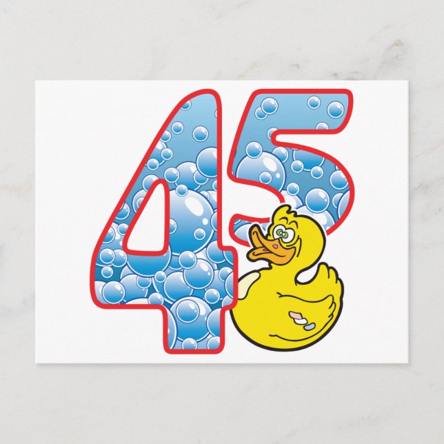 Postal Pato de 45 años (Anverso)