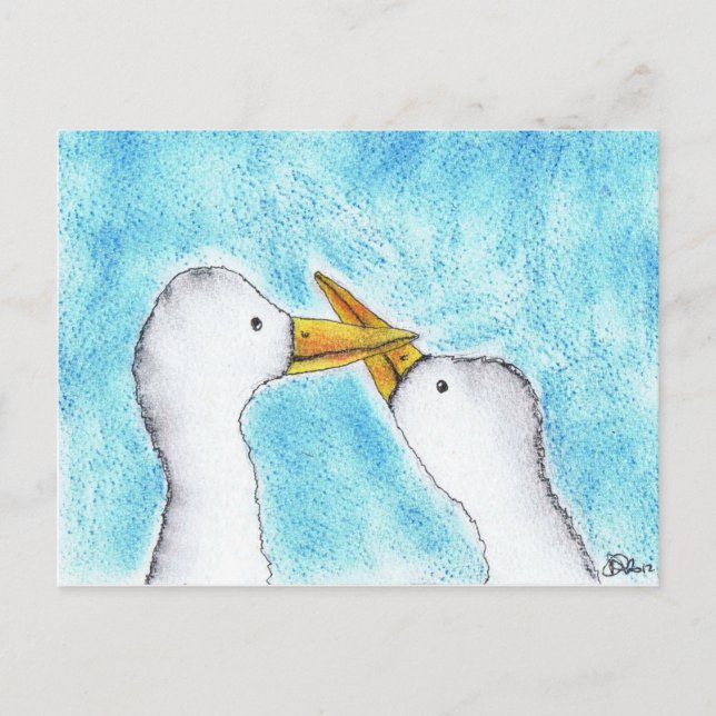 POSTAL PATO DE AMOR (Anverso)