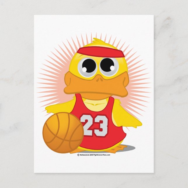 Postal Pato de baloncesto (Anverso)
