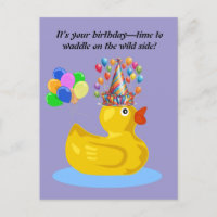 Pato de goma alegre Cumpleaños divertido y extrava