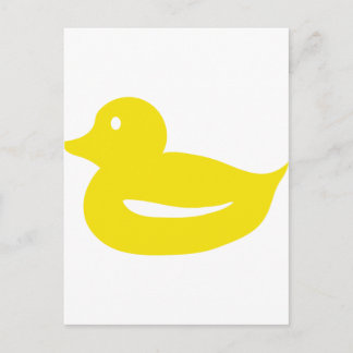 Postal pato de pato amarillo lindo