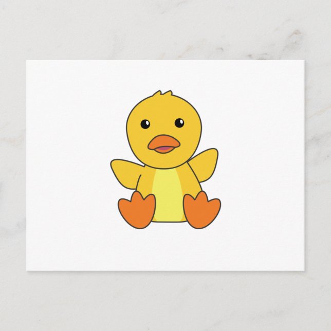 Postal Pato de pato cortado Ducklings Bird Bird (Anverso)