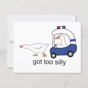Postal Pato de policía con humor demasiado divertido