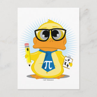 Postal Pato del profesor de matemáticas