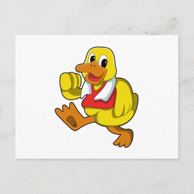 Postal Pato en Carrera (Anverso)