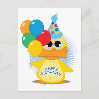 Postal Pato feliz cumpleaños