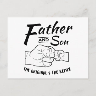 Postal Pato padre e hijo