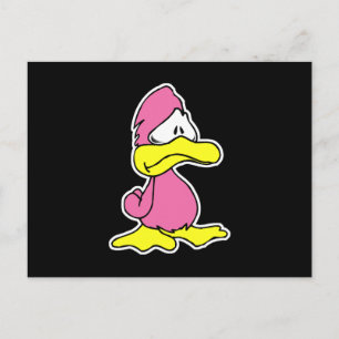 Postal pato rosa triste