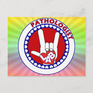 POSTAL PATOLOGISTA RND LOGO ASL LOVE