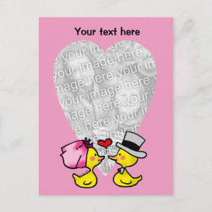Postal patos bodas