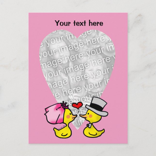 Postal patos bodas (Anverso)
