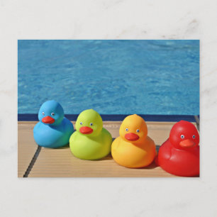 Postal Patos de caucho de colores
