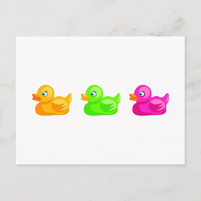 Postal Patos de goma (Anverso)