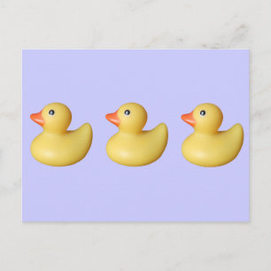Postal Patos en fila