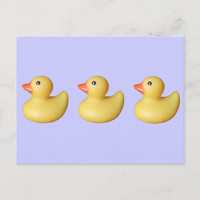 Postal Patos en fila (Anverso)
