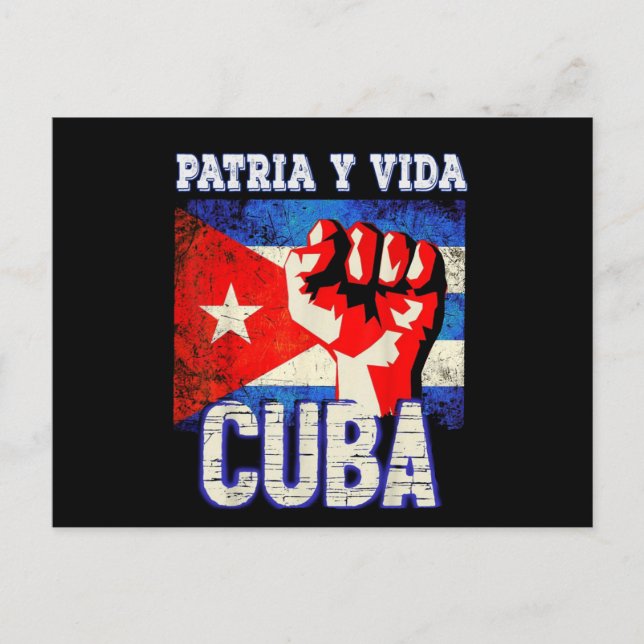 Postal Patria y vida de Cuba (Anverso)