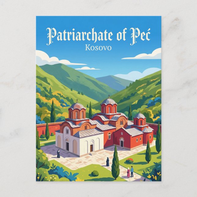 Postal Patriarcado de Peć Kosovo (Anverso)