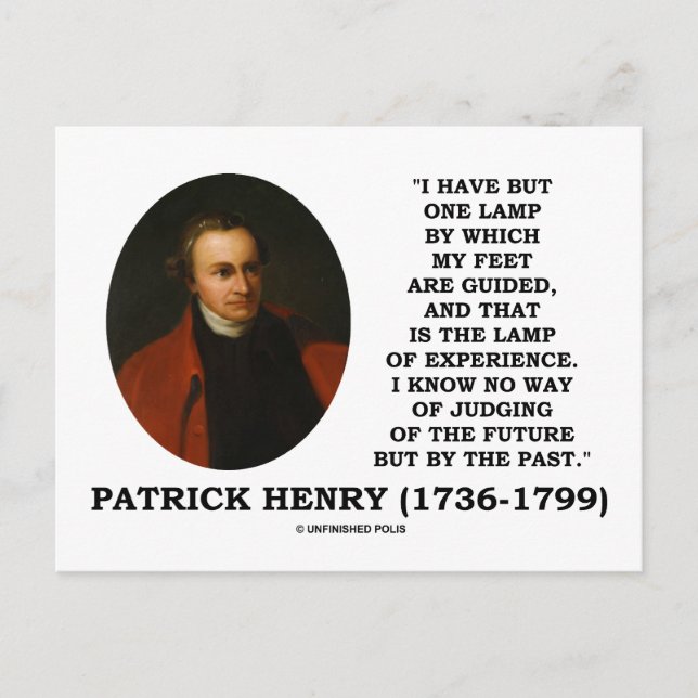 Postal Patrick Henry Lamp De Experiencia Juzgando Del Fut (Anverso)