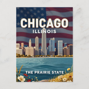 Postal Patrimonio de la ciudad del horizonte de Chicago I