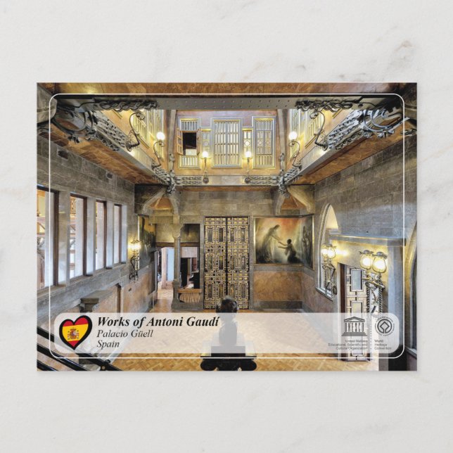 Postal Patrimonio de la Humanidad de la UNESCO - Antoni G (Anverso)