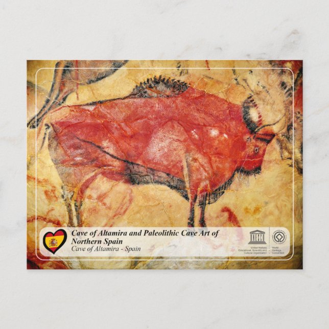 Postal Patrimonio de la Humanidad de la UNESCO - Cueva de (Anverso)