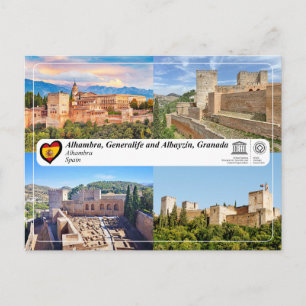 Postal Patrimonio de la Humanidad por la UNESCO - Alhambr