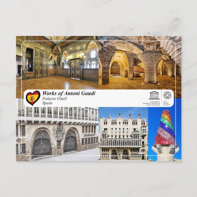 Postal Patrimonio de la Humanidad por la UNESCO - Antoni  (Anverso)