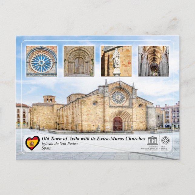 Postal Patrimonio de la Humanidad por la UNESCO - Ávila - (Anverso)