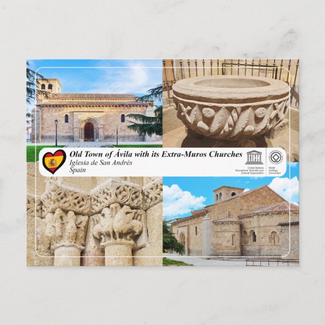 Postal Patrimonio de la Humanidad por la UNESCO - Ávila - (Anverso)