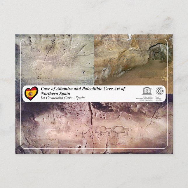 Postal Patrimonio de la Humanidad por la UNESCO - Cueva L (Anverso)