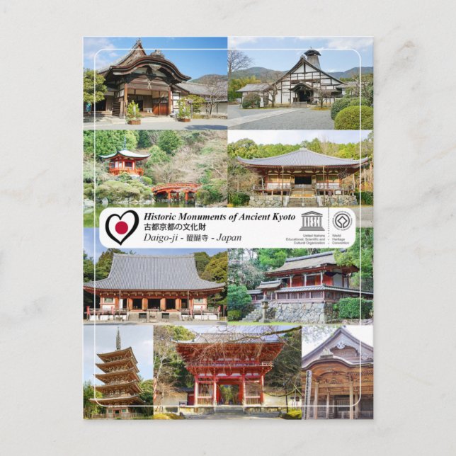 Postal Patrimonio de la Humanidad por la UNESCO - Kyoto A (Anverso)
