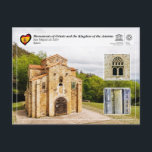 Postal Patrimonio de la Humanidad por la UNESCO - San Mig<br><div class="desc">UNESCO WHS Serie - Patrimonio de la Humanidad en España Monumentos de Oviedo y el Reino de Asturias / Monumentos de Oviedo y del Reino de Asturias En el siglo IX se creó un innovador estilo arquitectónico pre-románico que iba a desempeñar un papel significativo en el desarrollo de la arquitectura...</div>