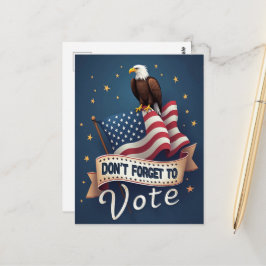 Postal Patriotic Eagle Flag Vote
