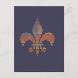 Postal Patriotic Fleur De Lis