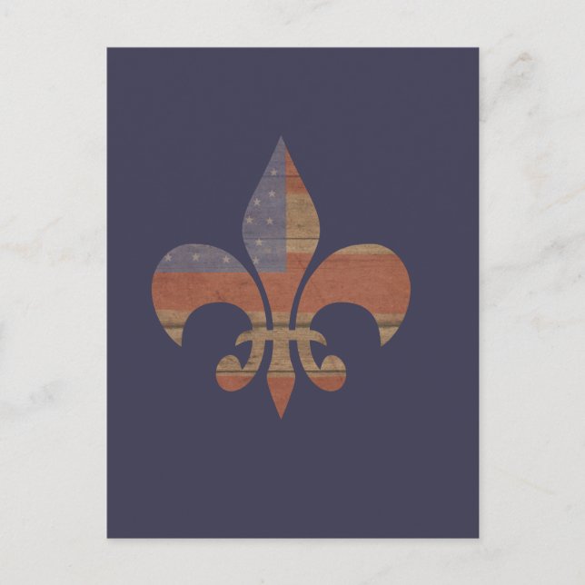 Postal Patriotic Fleur De Lis (Anverso)